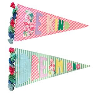 Matilda Jane Be Kind Dream Big Fabric Pennant Banner Wall Art Decor Girls Room